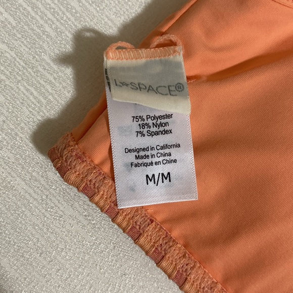 NWOT L*SPACE Women's Ribbed One Shoulder Bikini Top Size M - Picture 5 of 5